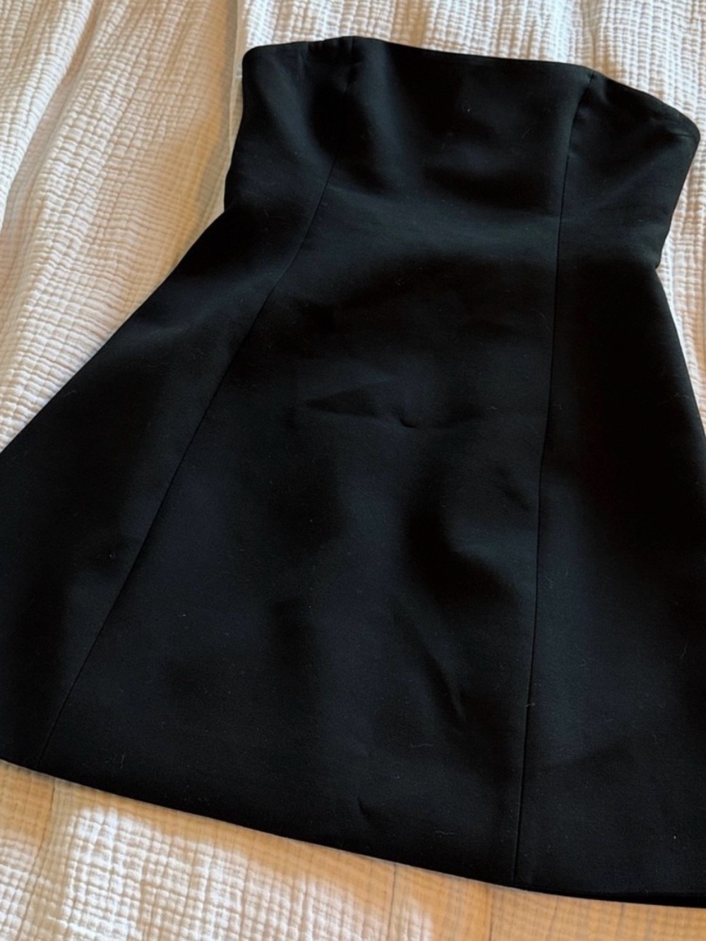 Babaton Black Strapless A-Line Dress